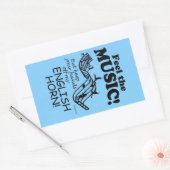 English Horn 感じ The Music Rectangularステッカー 長方形シール (封筒)