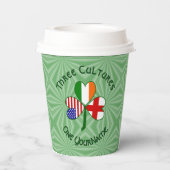 English Irish American Shamrock Personalized Text  紙コップ (裏面)