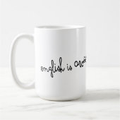 English is awesom..and coffee too コーヒーマグカップ (左)