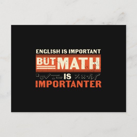 English is Important But Math is Importanter ポストカード (正面)