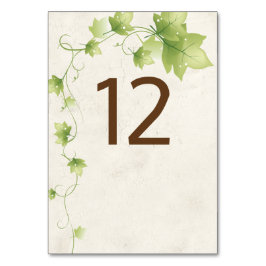 English Ivy結婚's Table Number Card テーブルナンバー
