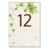 English Ivy結婚's Table Number Card テーブルナンバー (裏面)