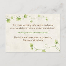 English Ivy 結婚's Information Card