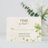 English Ivy Wedding RSVPカード (スタンド正面)