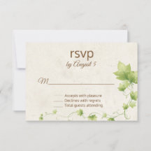 English Ivy Wedding RSVPカード