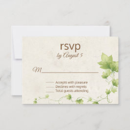 English Ivy Wedding RSVPカード