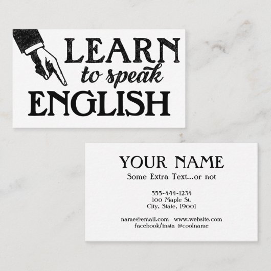 English Language Lessons名刺 名刺 (正面/裏面)