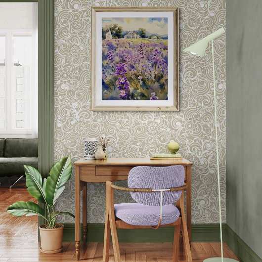 English Lavender Landscape フォトプリント