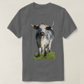 English Longhorn Cow  Tシャツ (デザイン正面)