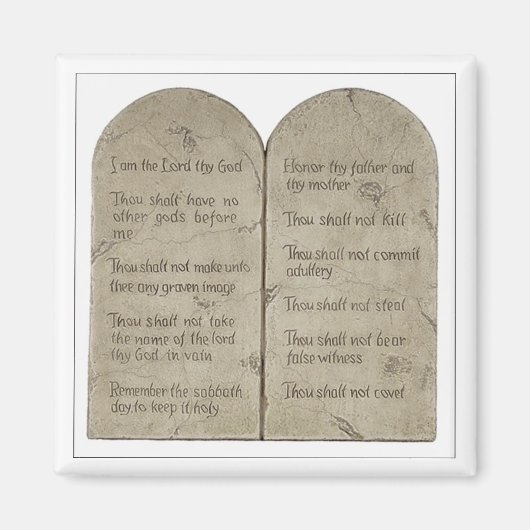 English Magnetにおける十戒 マグネット (正面)