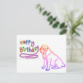 English Mastiff bunte Schrift Dogge ポストカード (スタンド正面)