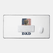 English Mastiff Dad Patriotic Vintage Dog Design_1 デスクマット (キーボード&マウス)