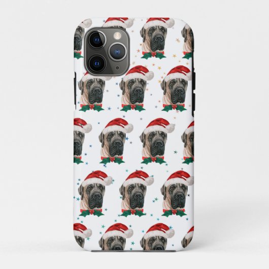 English Mastiff Dog Breed Christmas Case-Mate iPhoneケース (裏面)
