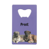 English Mastiff Freunde クレジットカード栓抜き (正面)