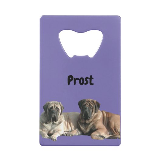 English Mastiff Freunde クレジットカード栓抜き (裏面)