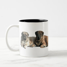 English Mastiff Freunde ツートーンマグカップ