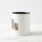 English Mastiff Freunde ツートーンマグカップ (中央)