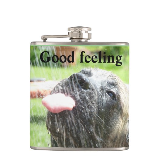 English Mastiff gutes Gefühl フラスク (正面)