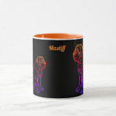 English Mastiff Neon englische Dogge マグカップ (中央)