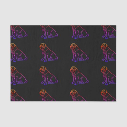 English Mastiff Neon englische Dogge 薄葉紙 (正面)