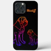English Mastiff Neon englische Dogge Case-Mate iPhoneケース (裏面)