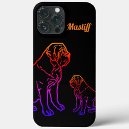 English Mastiff Neon englische Dogge iPhone 13 Pro Maxケース
