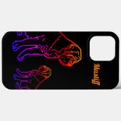 English Mastiff Neon englische Dogge Case-Mate iPhoneケース (裏面 (横))