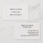 English/Math Tutorの名刺 名刺 (正面/裏面)