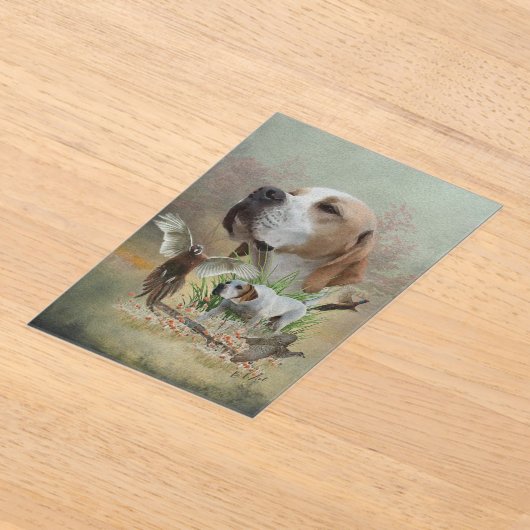 English Pointer  アクリル招待状 (レイダウン)