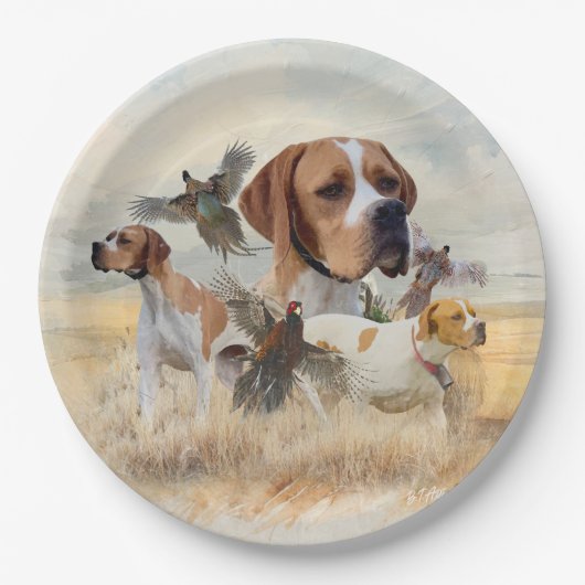 English Pointer ペーパープレート (正面)