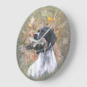 English pointer ラージ壁時計 (傾斜)