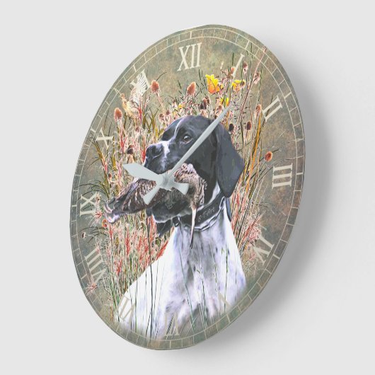 English pointer ラージ壁時計 (傾斜)