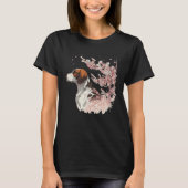 English Pointer Cherry Blossom Dog Breed Japanese Tシャツ (正面)