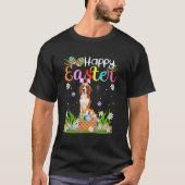 English Pointer Dog Happy Easter Egg Hunt Bunny Ea Tシャツ (正面)