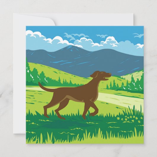 English Pointer Dog with the Adi山レッドフィールド カード (正面)