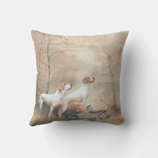 English Pointer is 狩りthe Pheasants クッション (裏面)