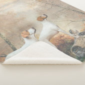 English Pointer is 狩りthe Pheasants シェルパブランケット (3/4)