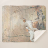 English Pointer is 狩りthe Pheasants シェルパブランケット (正面(横))