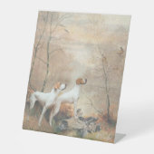 English Pointer is 狩りthe Pheasants 台座サイン (正面)