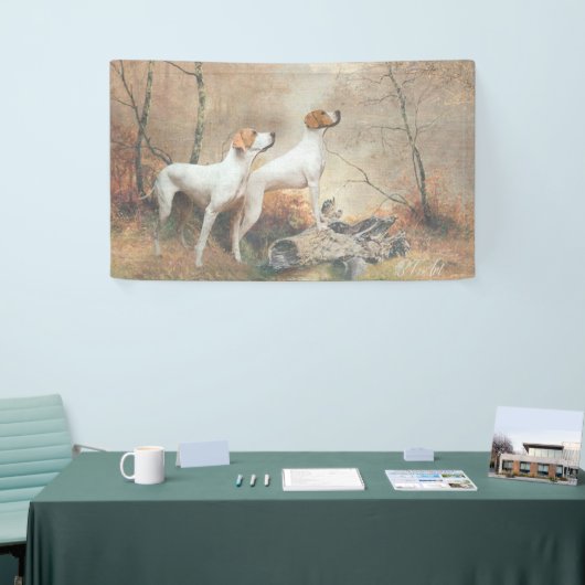 English Pointer is 狩りthe Pheasants 横断幕 (トレードショー)
