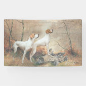 English Pointer is 狩りthe Pheasants 横断幕 (横)