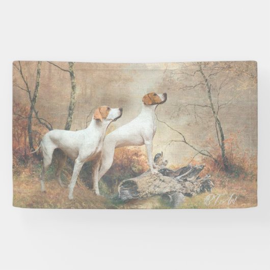 English Pointer is 狩りthe Pheasants 横断幕 (横)