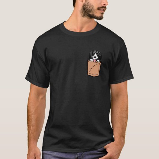 English Pointer Pocket Dog Tシャツ (正面)