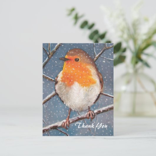 ENGLISH ROBIN:アートワーク:ありがとう ポストカード (スタンド正面)
