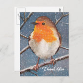 ENGLISH ROBIN:アートワーク:ありがとう ポストカード (正面/裏面)