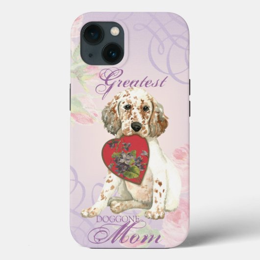 English SetterハートMom Case-Mate iPhoneケース (裏面)