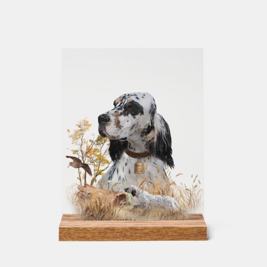 English Setter  アクリルサイン (正面)