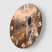 English Setter ラージ壁時計 (傾斜)