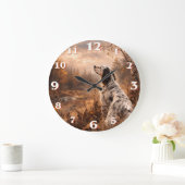 English Setter ラージ壁時計 (ホーム)