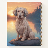English Setter by Lake ノートブック (裏面)